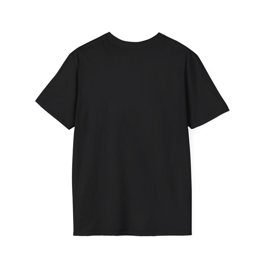 Back View for breaking generational curses black t-shirt on a white background