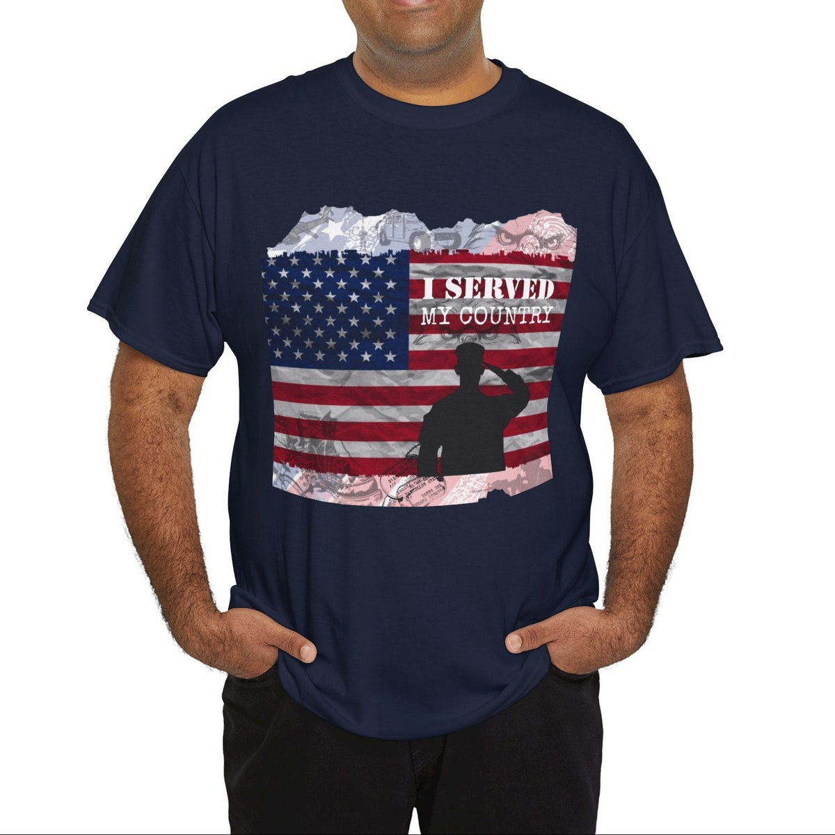 Relatable Designs American Flag T-Shirt Military Tribute - 'I Served My Country ...