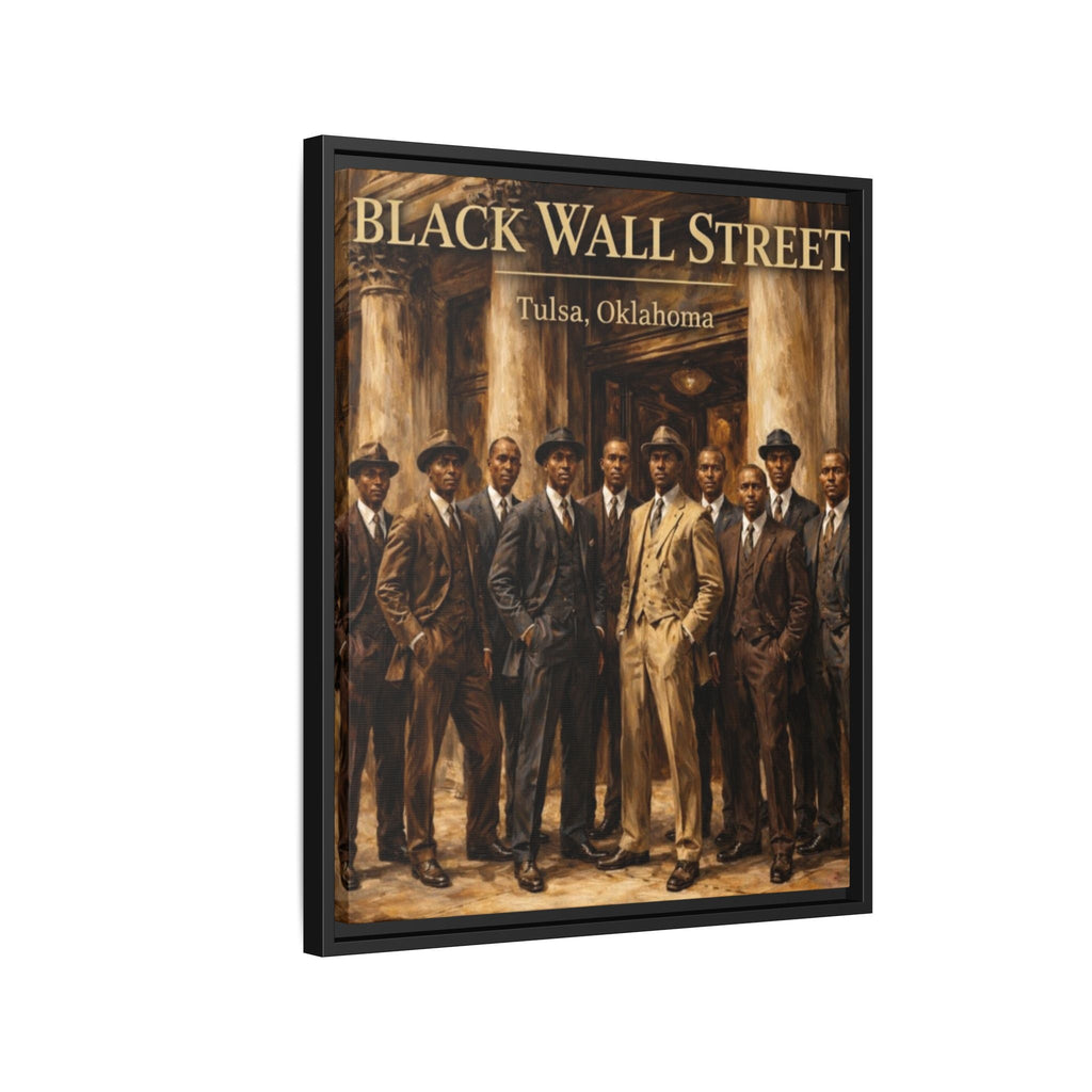 Black Wall Street Tulsa Oklahoma Wall Art Print - Vintage Inspired Cultural History Canvas by Relatable Designs