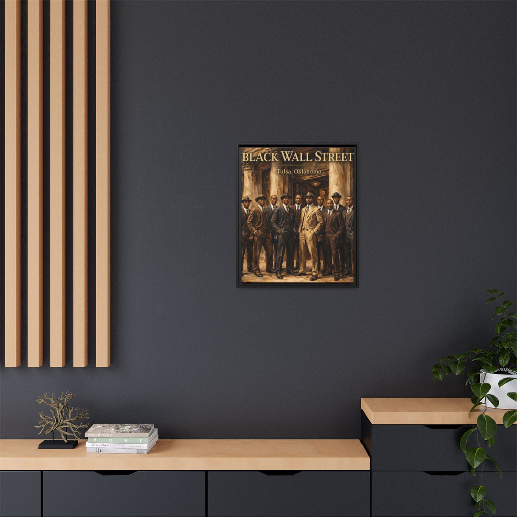 Black Wall Street Tulsa Oklahoma Wall Art Print - Vintage Inspired Cultural History Canvas by Relatable Designs
