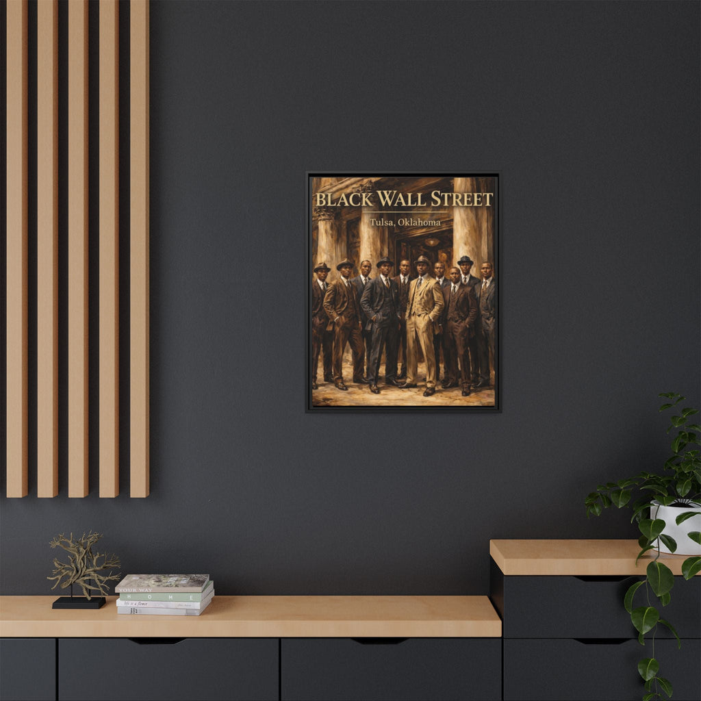 Black Wall Street Tulsa Oklahoma Wall Art Print - Vintage Inspired Cultural History Canvas by Relatable Designs