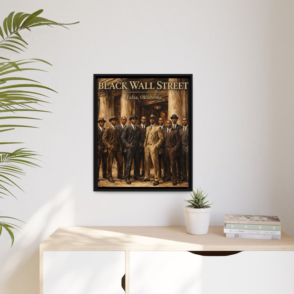 Black Wall Street Tulsa Oklahoma Wall Art Print - Vintage Inspired Cultural History Canvas by Relatable Designs