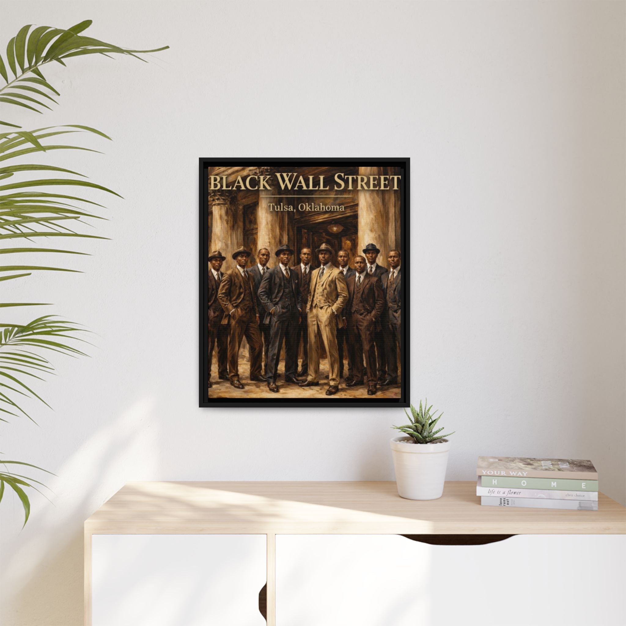 Black Wall Street Tulsa Oklahoma Wall Art Print - Vintage Inspired Cultural History Canvas by Relatable Designs