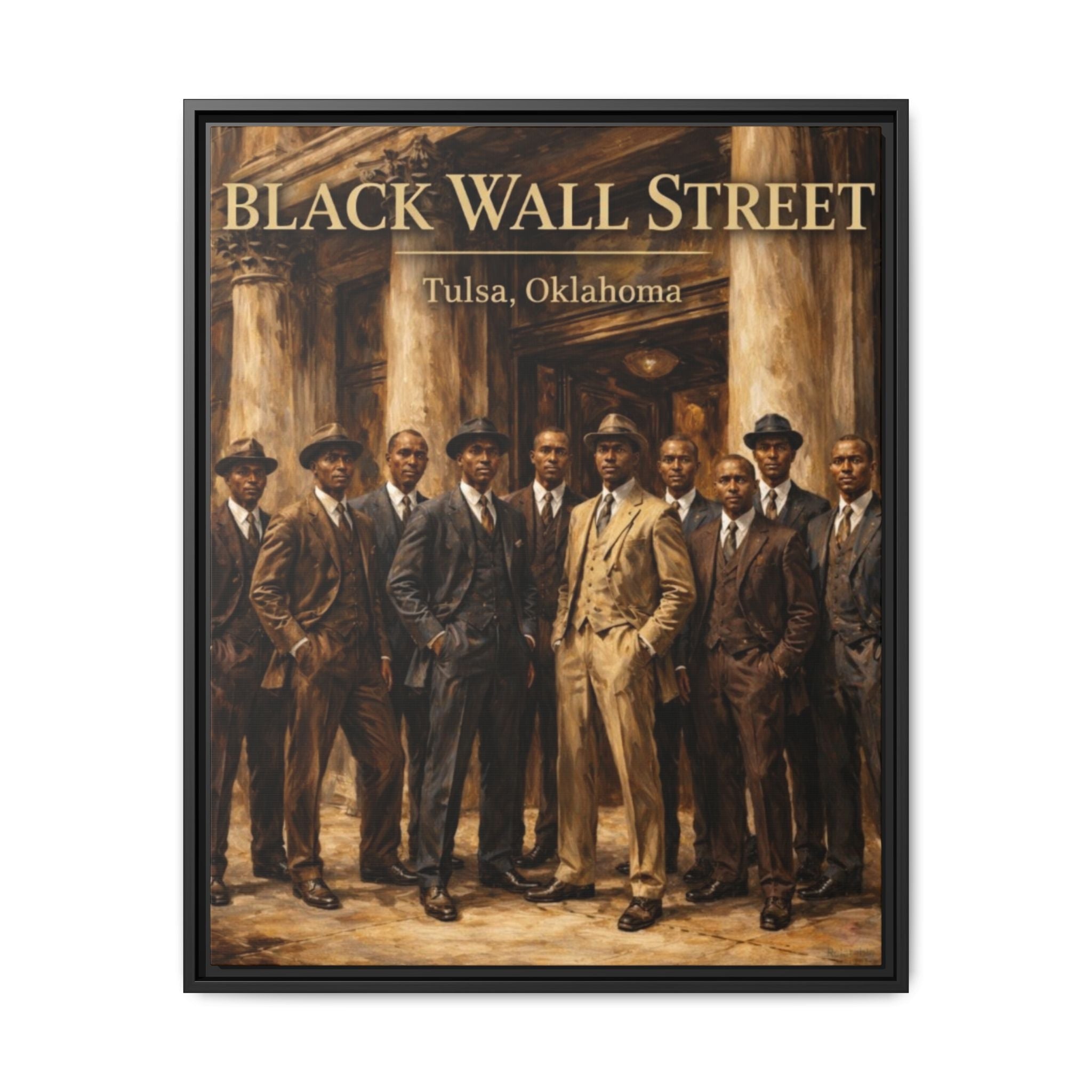 Black Wall Street Tulsa Oklahoma Wall Art Print - Vintage Inspired Cultural History Canvas by Relatable Designs