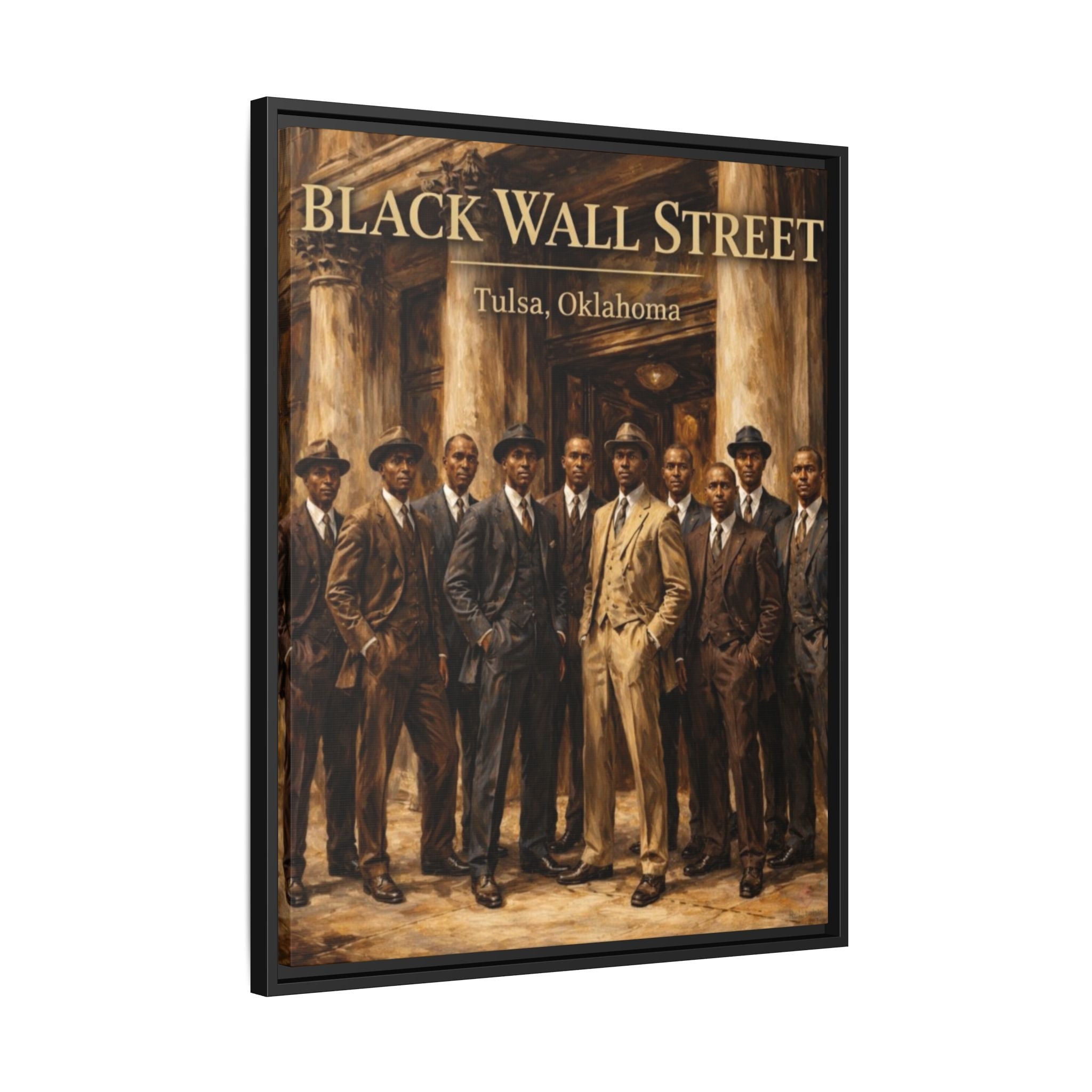 Black Wall Street Tulsa Oklahoma Wall Art Print - Vintage Inspired Cultural History Canvas by Relatable Designs