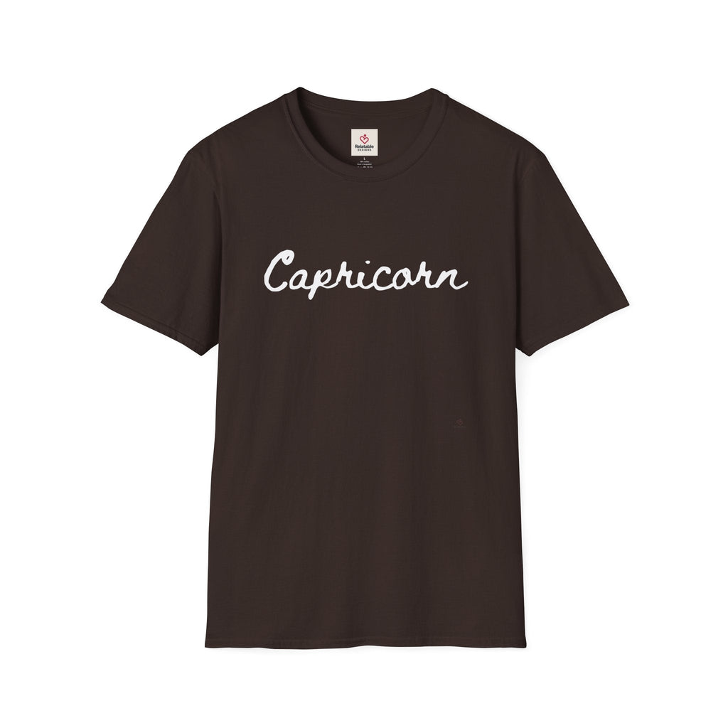 Capricorn Softstyle Zodiac Graphic Tee | Relatable Designs by Relatable Designs