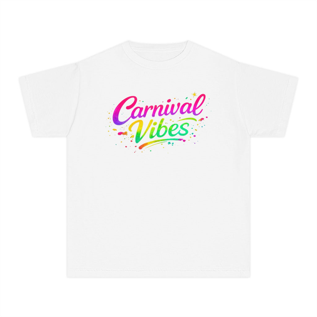 White Carnival Youth Tee — Colorful  Festival Shirt by Relatable Designs