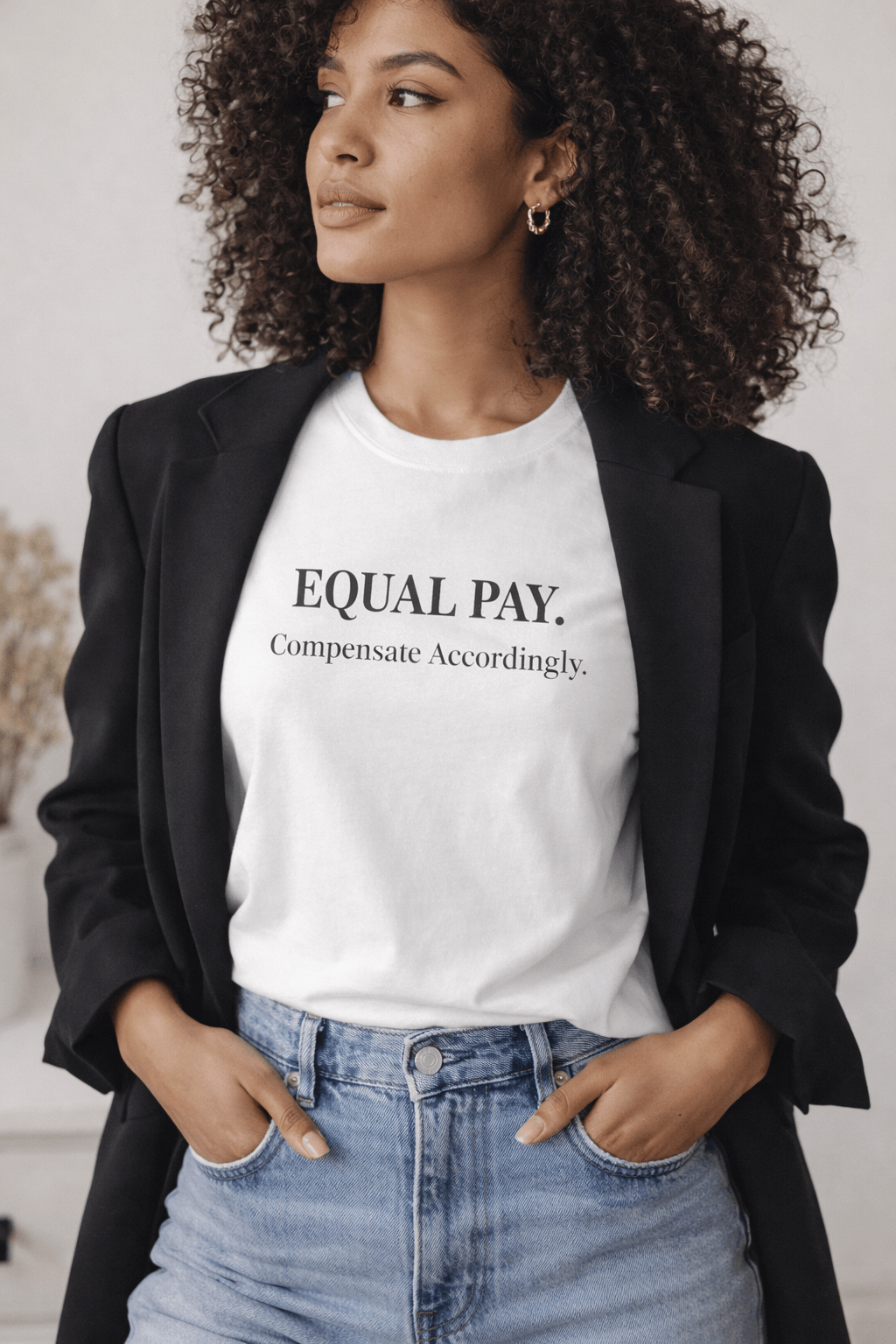 Equal Pay for Equal Work Unisex T-Shirt | Minimalist Statement Tee by Relatable Designs