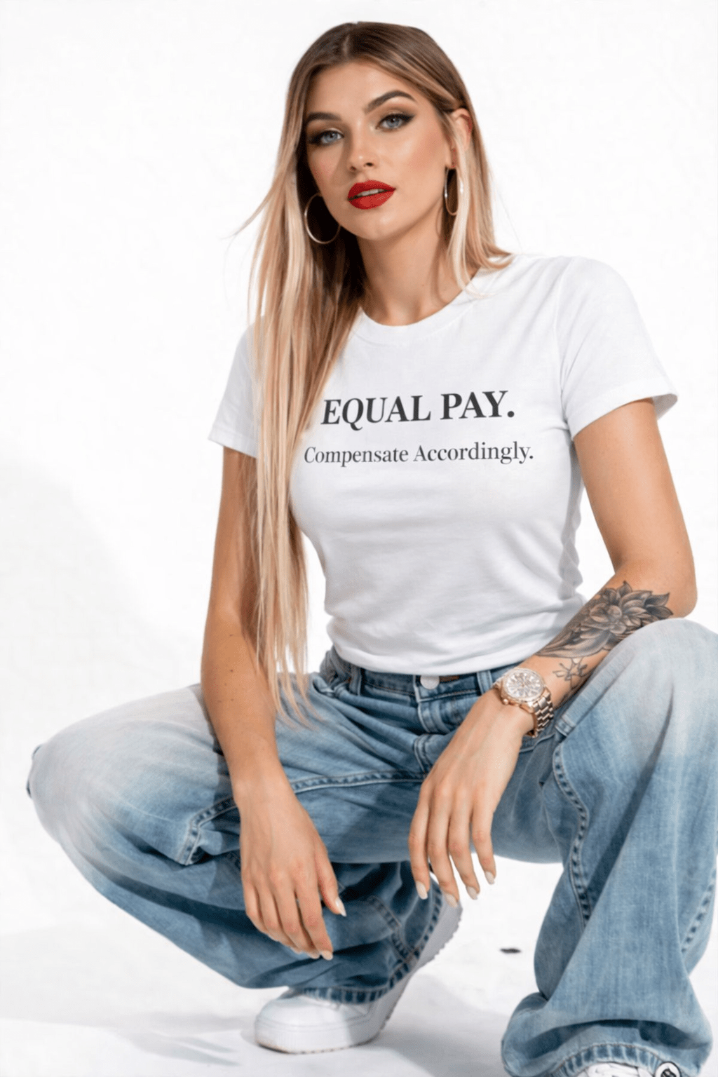 Equal Pay for Equal Work Unisex T-Shirt | Minimalist Statement Tee by Relatable Designs