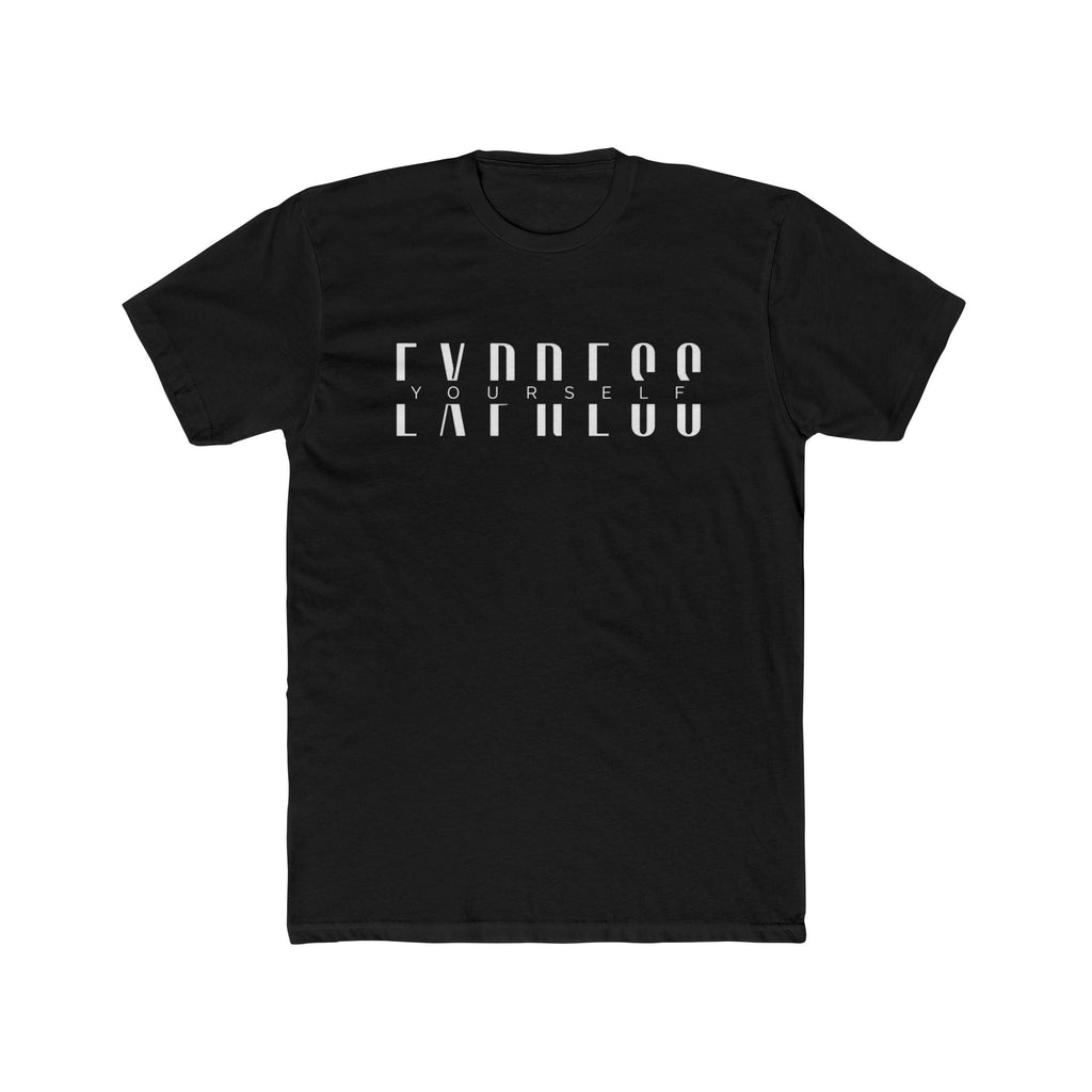 Express Yourself t-shirt flat lay product image front design in white background
