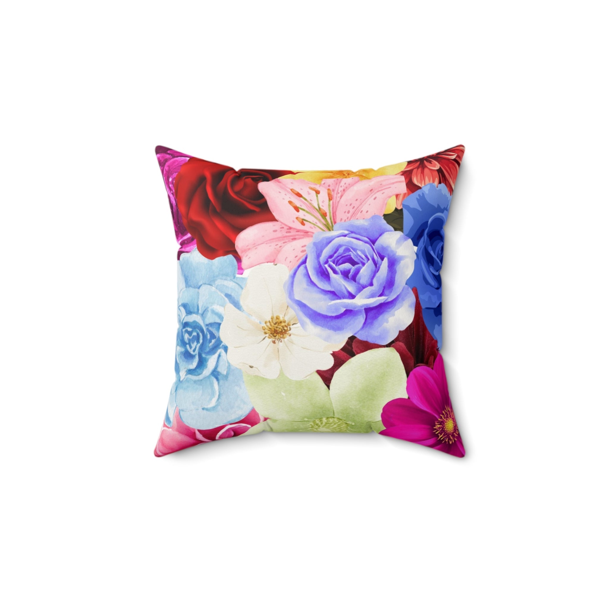 Floral Faux Suede Pillow - Home Decor by Relatable Designs