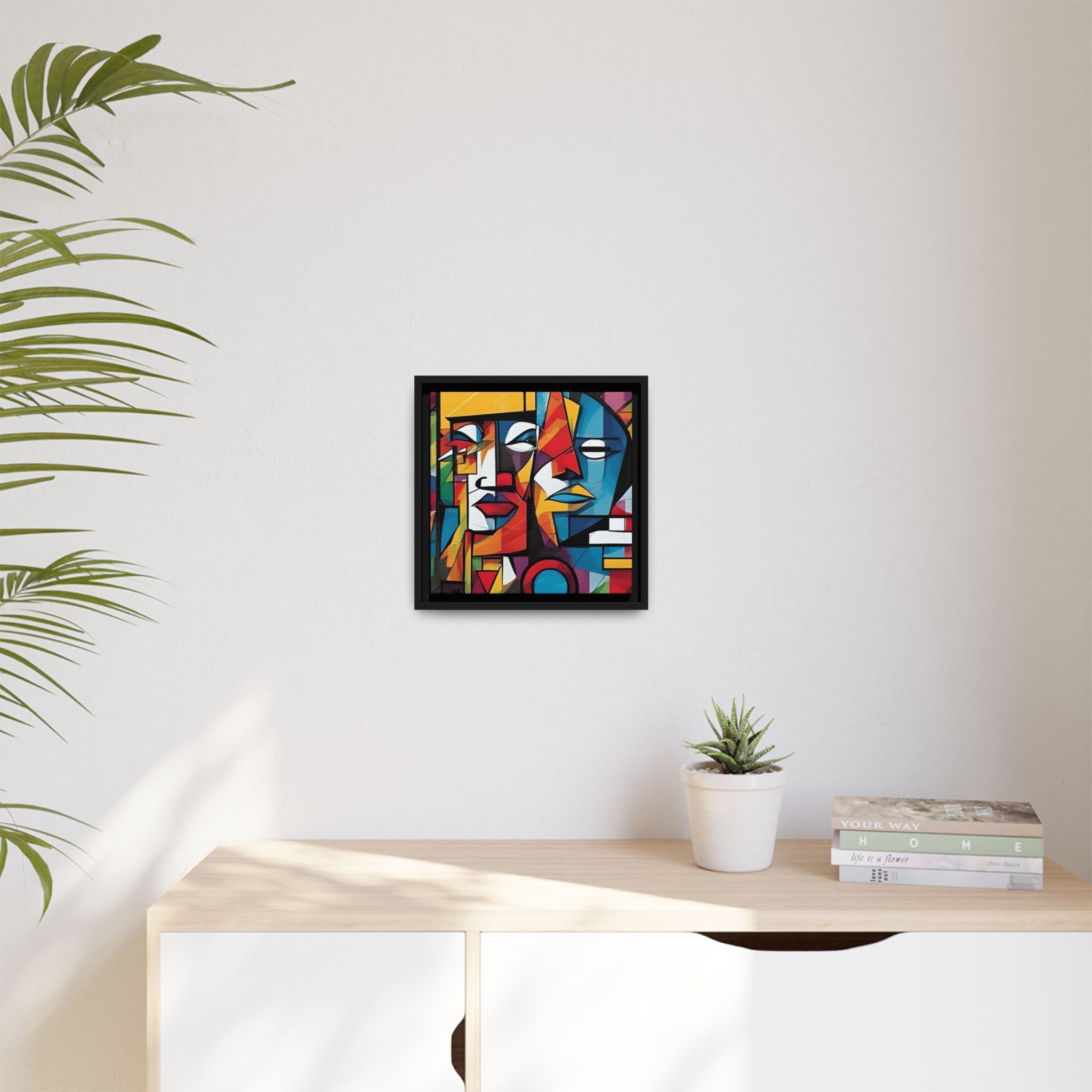 Framed Cubism Abstract - Colorful Wall Art for Modern Spaces by Relatable Designs