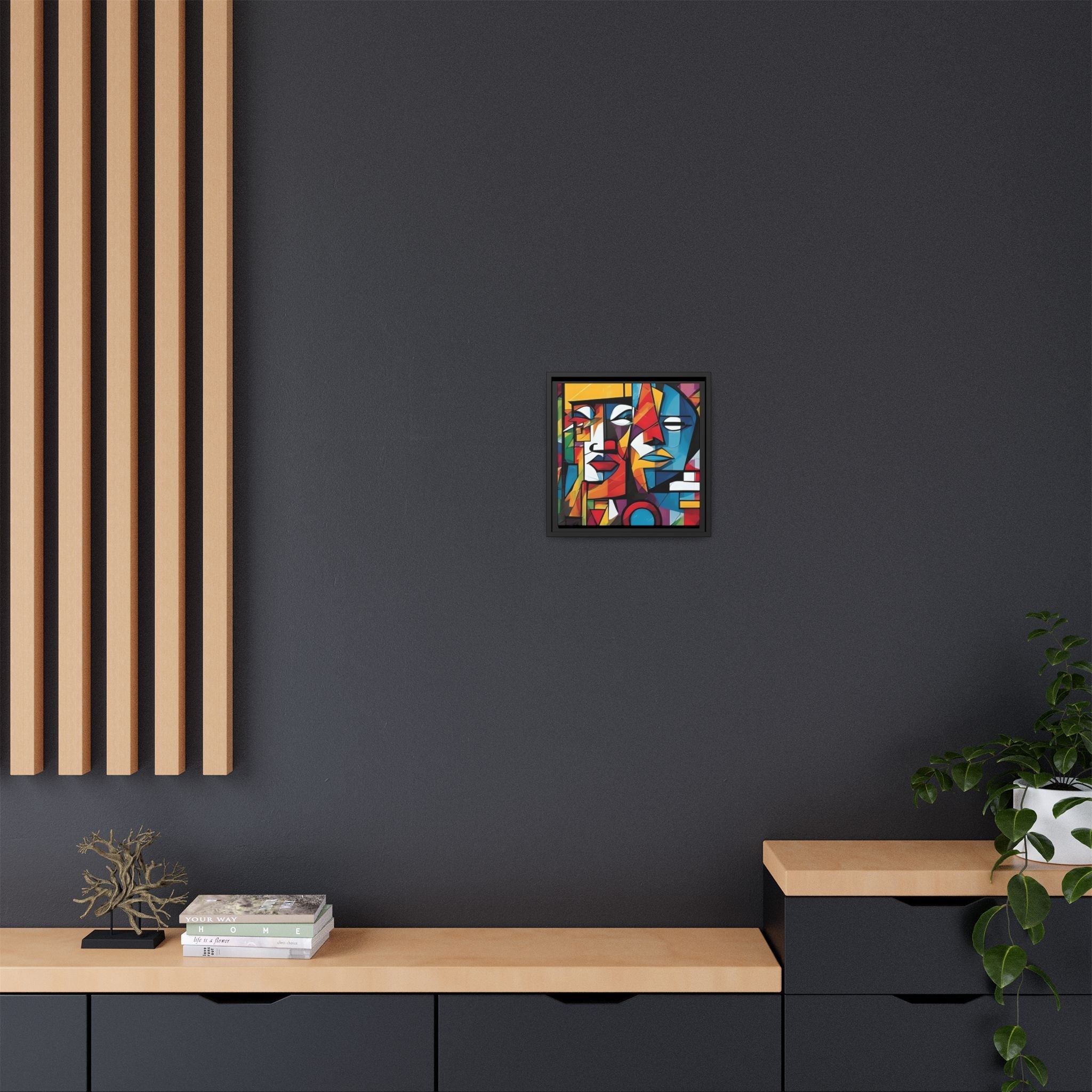 Framed Cubism Abstract - Colorful Wall Art for Modern Spaces by Relatable Designs