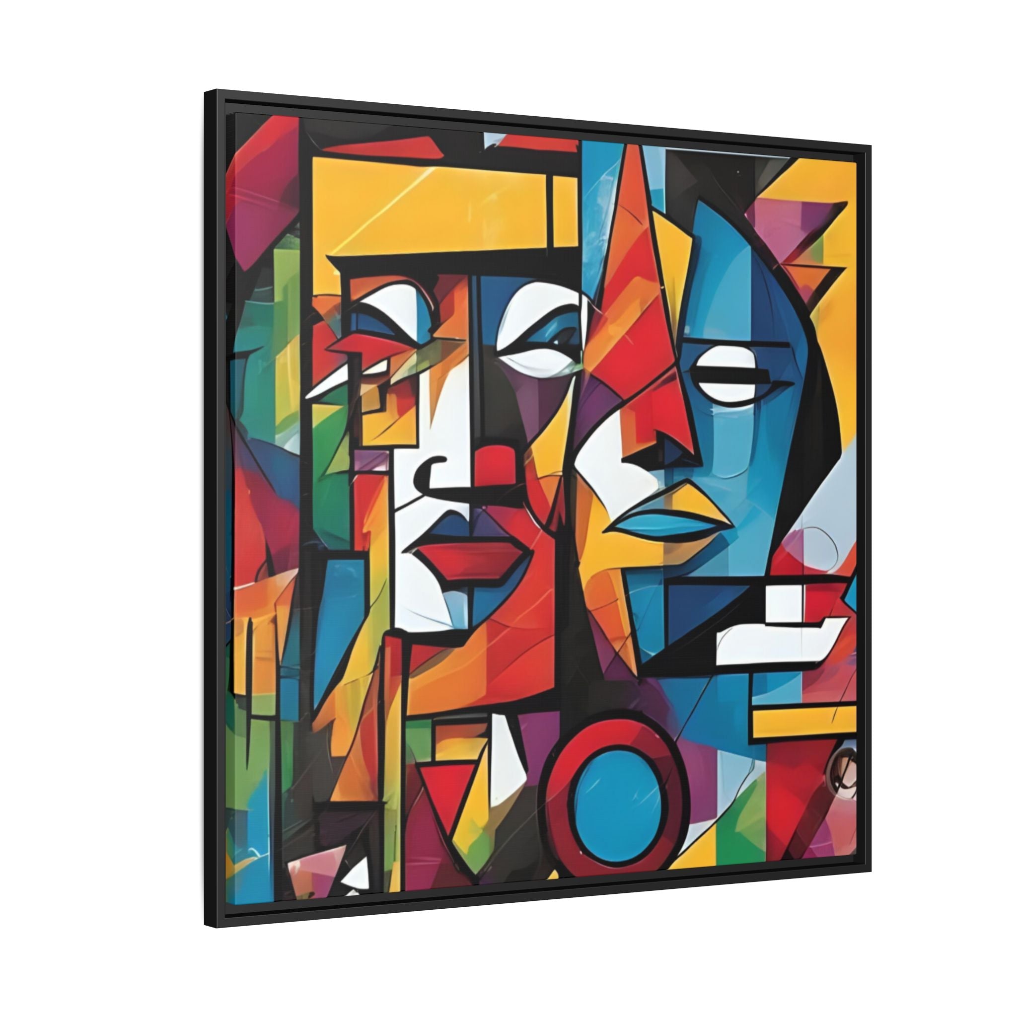 Framed Cubism Abstract - Colorful Wall Art for Modern Spaces by Relatable Designs