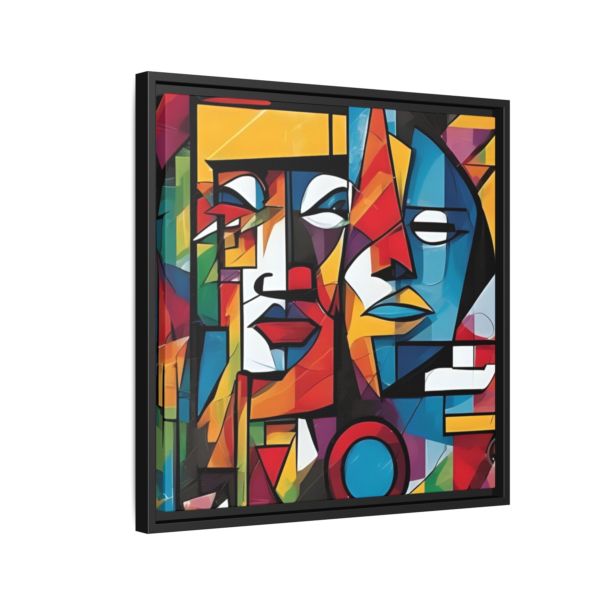 Framed Cubism Abstract - Colorful Wall Art for Modern Spaces by Relatable Designs