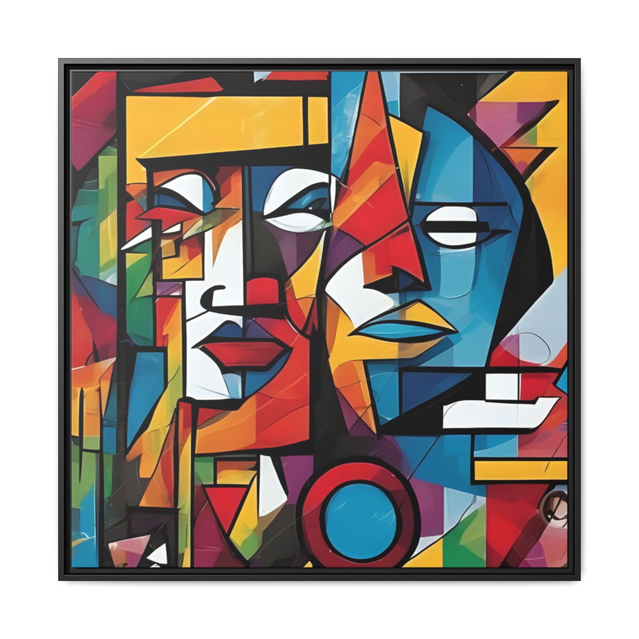 Framed Cubism Abstract - Colorful Wall Art for Modern Spaces by Relatable Designs