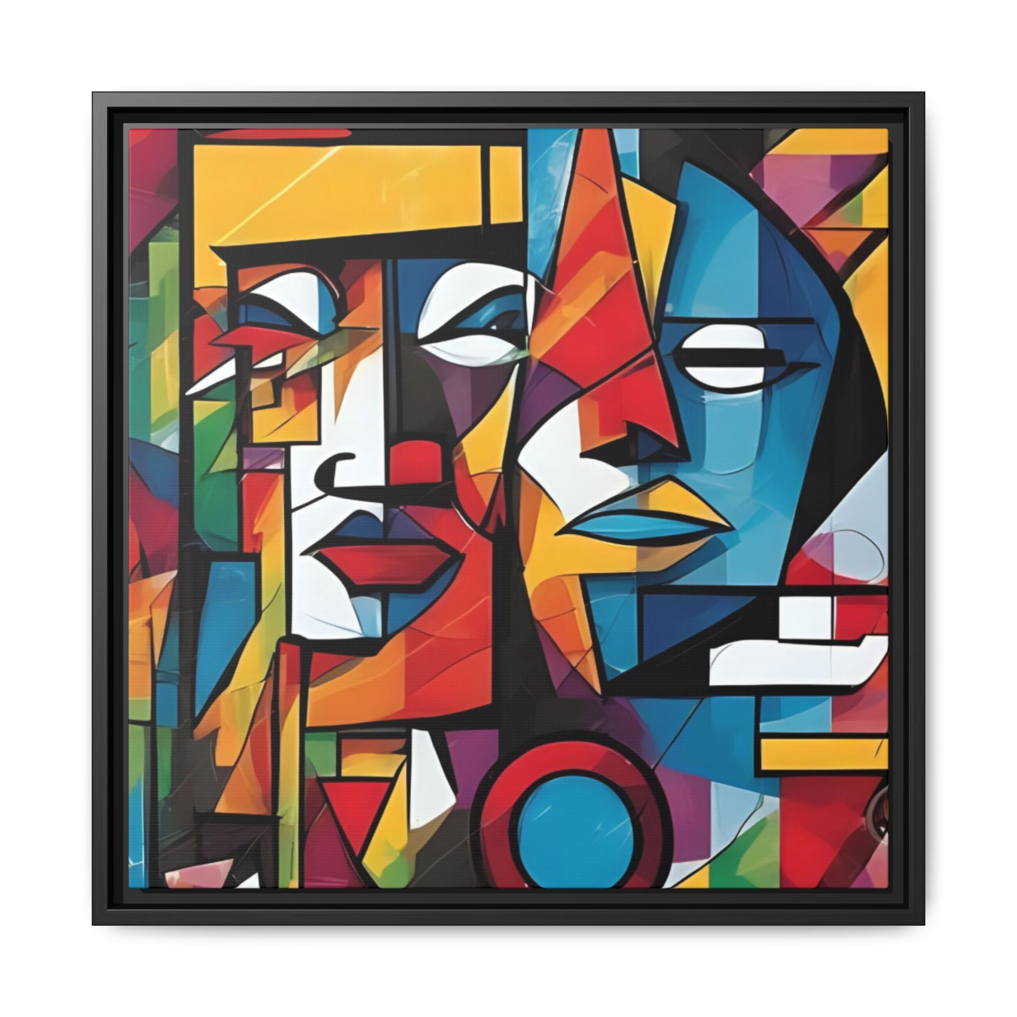 Framed Cubism Abstract - Colorful Wall Art for Modern Spaces by Relatable Designs