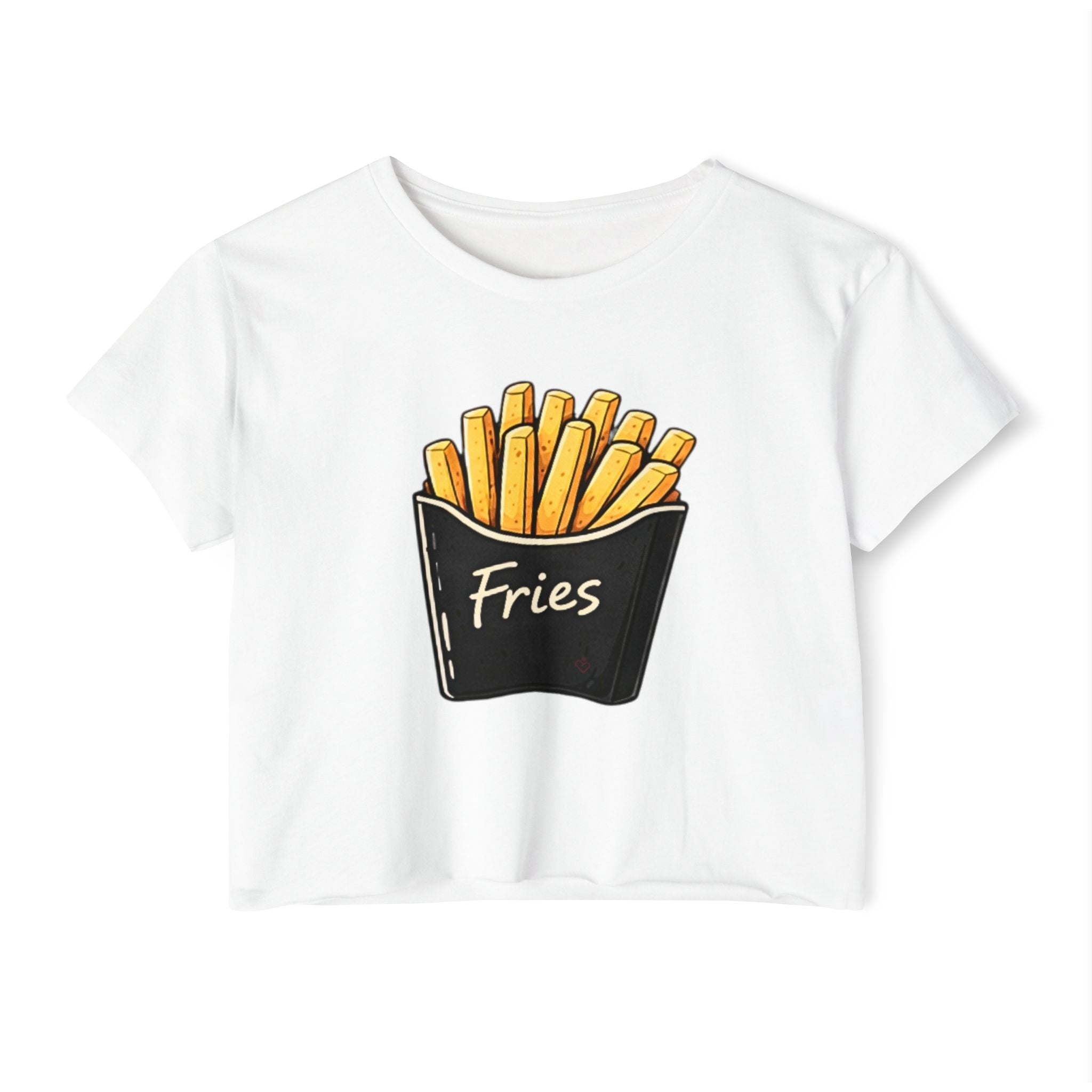 Fries Crop Top – Cute French Fries Graphic Cropped Tee for Women | Relatable Designs by Relatable Designs