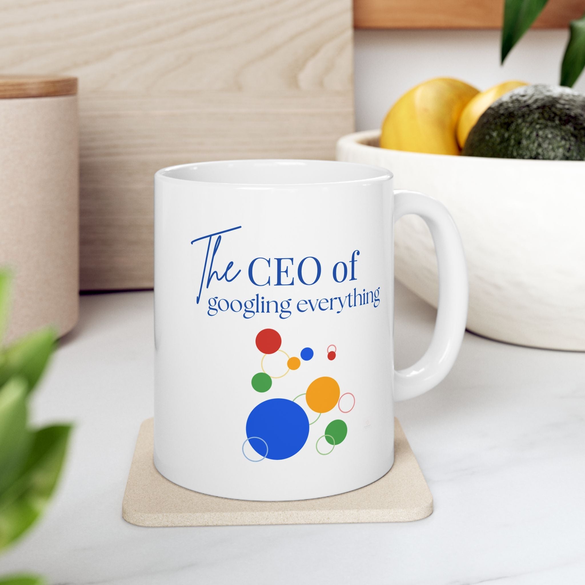 Funny Coffee Mug | “CEO of Googling Everything” Humor Gift for Coworkers & Friends by Relatable Designs