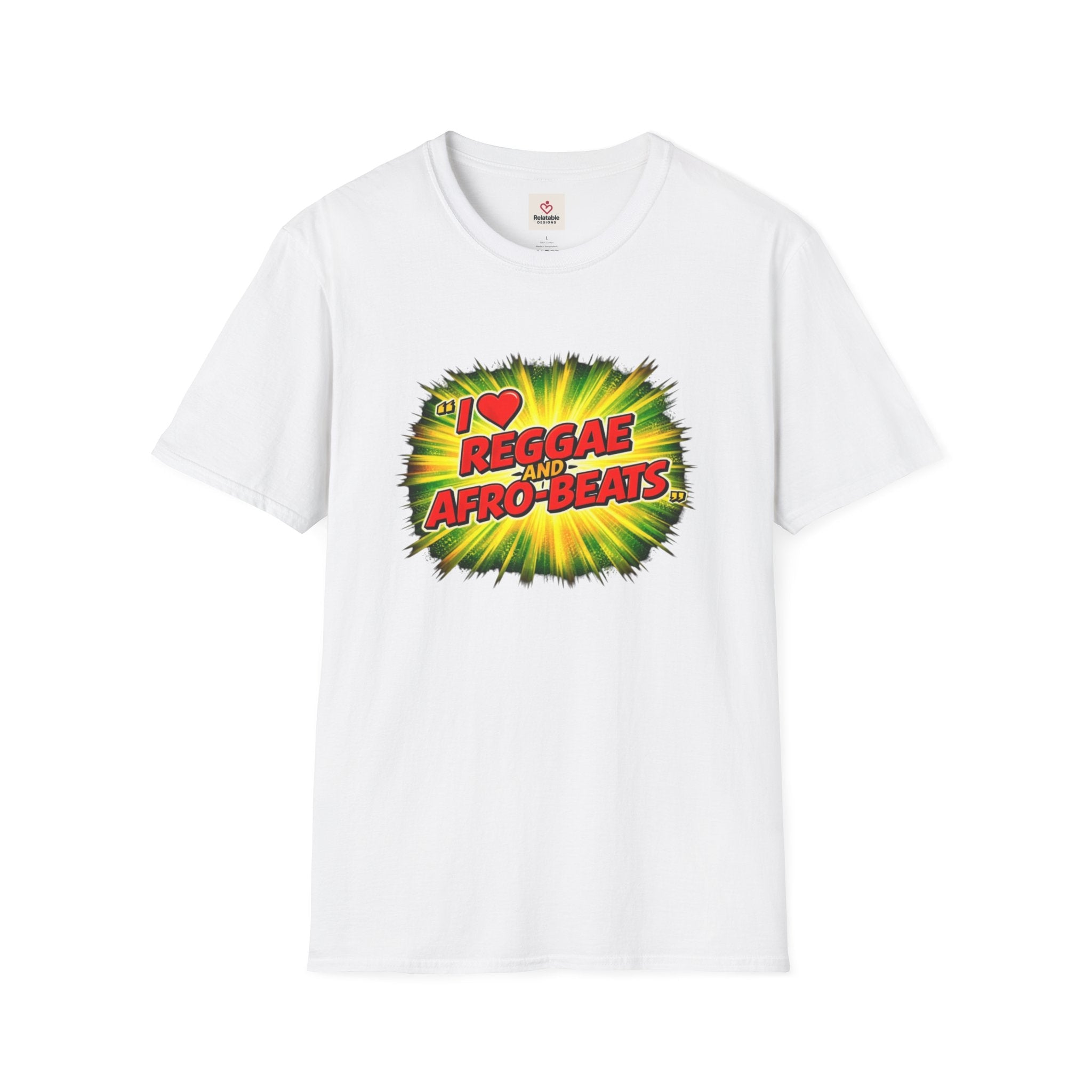 I Love Reggae and Afro - Beats Unisex T-Shirt | Music Culture Tee by Relatable Designs