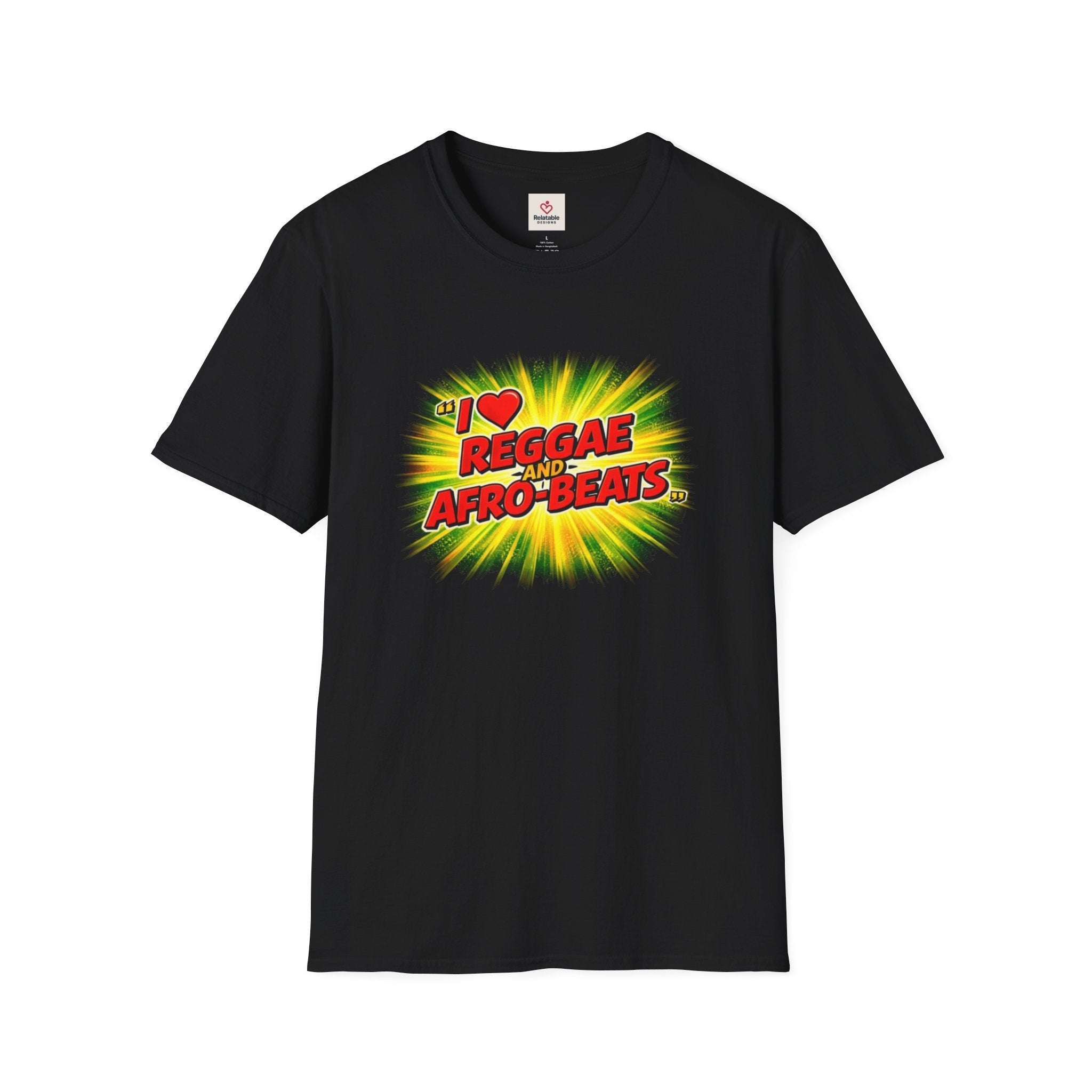 I Love Reggae and Afro - Beats Unisex T-Shirt | Music Culture Tee by Relatable Designs