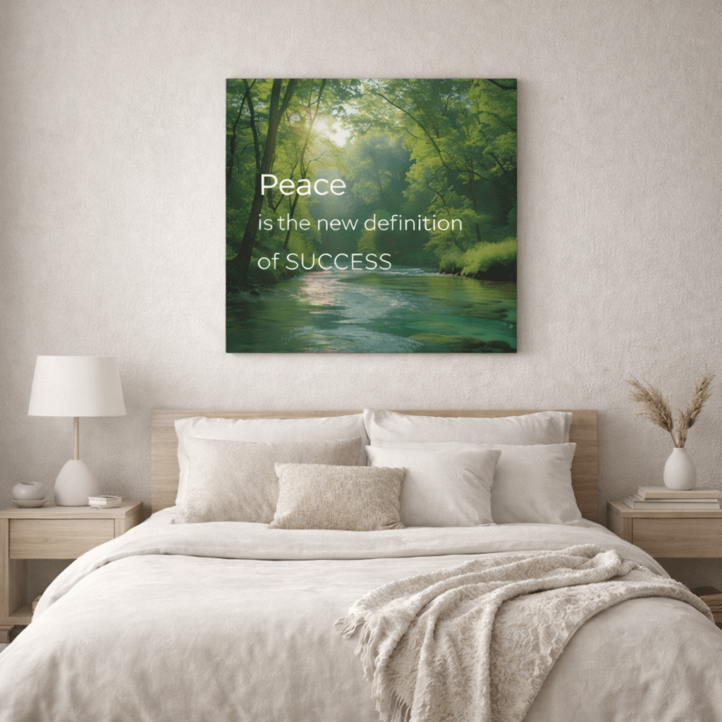 Inspirational Canvas Wall Art - Peace Is The New Definiton of Success 30X30 by Relatable Designs