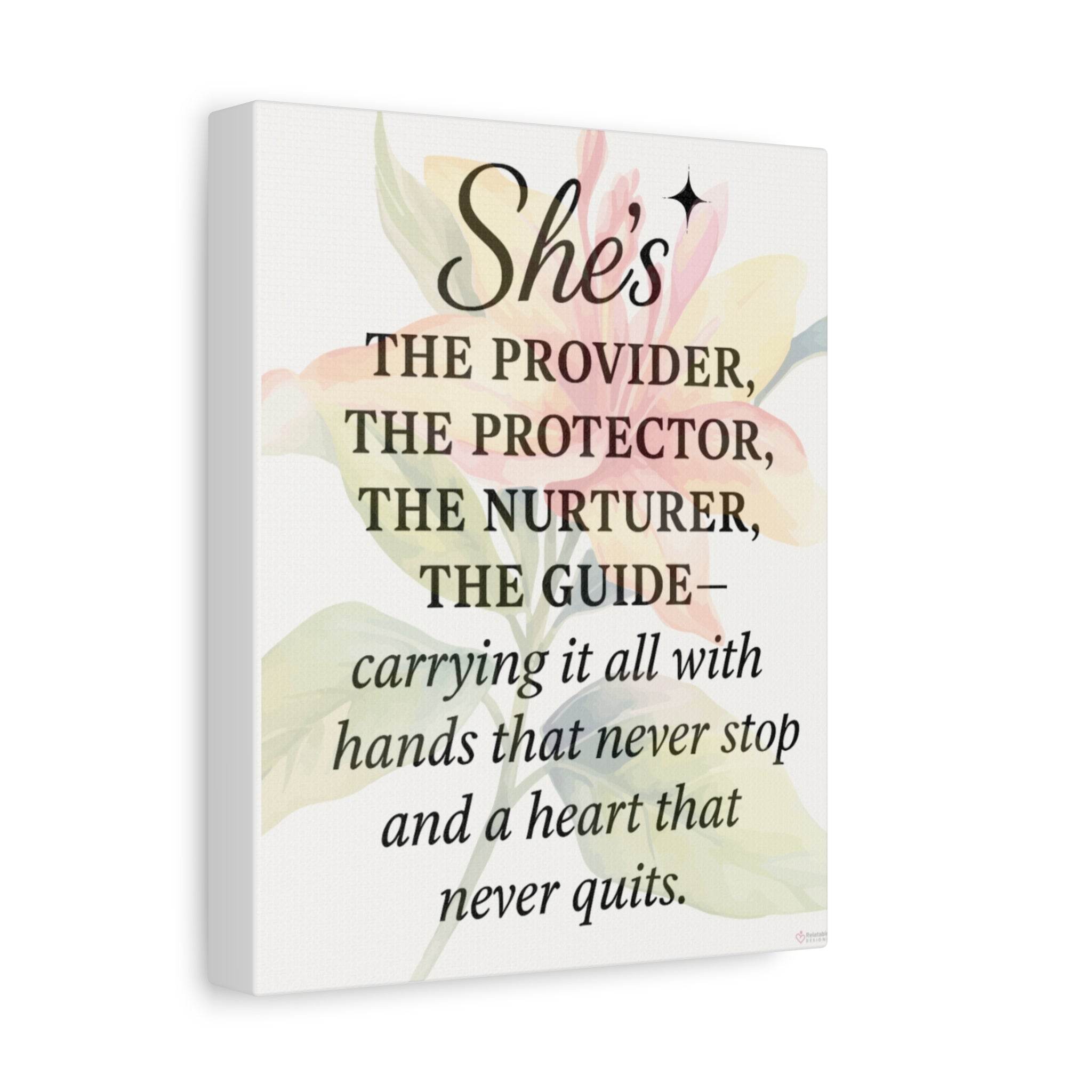 Inspirational quote wall art with elegant typography and soft neutral tones
