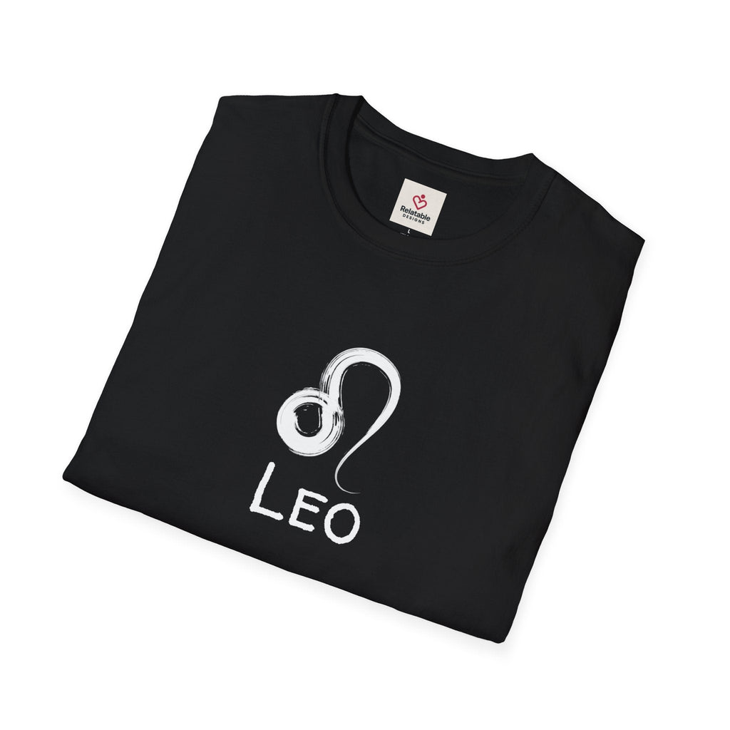 Leo Zodiac T‑Shirt — Softstyle Zodiac Graphic Tee | Relatable Designs by Relatable Designs