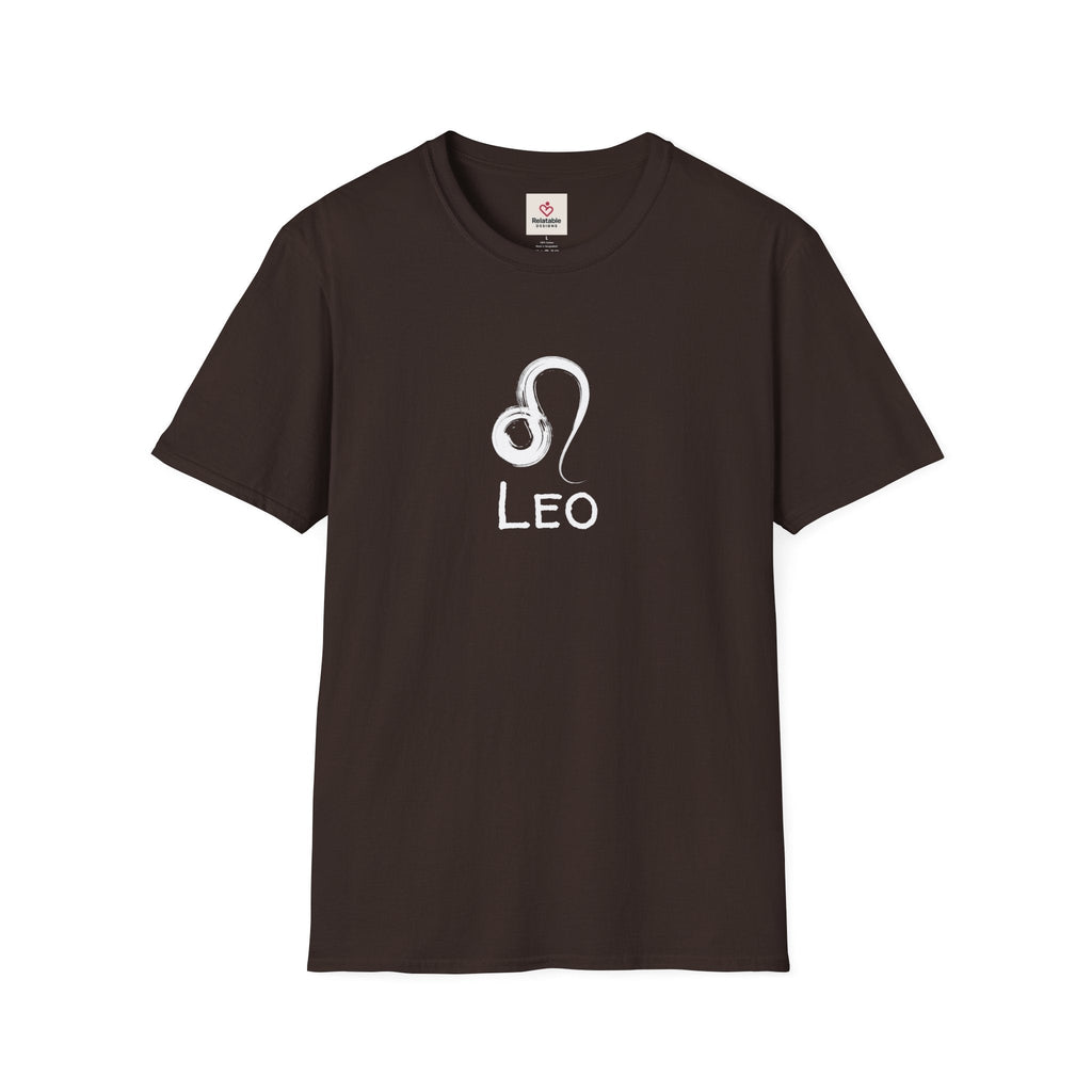 Leo Zodiac T‑Shirt — Softstyle Zodiac Graphic Tee | Relatable Designs by Relatable Designs
