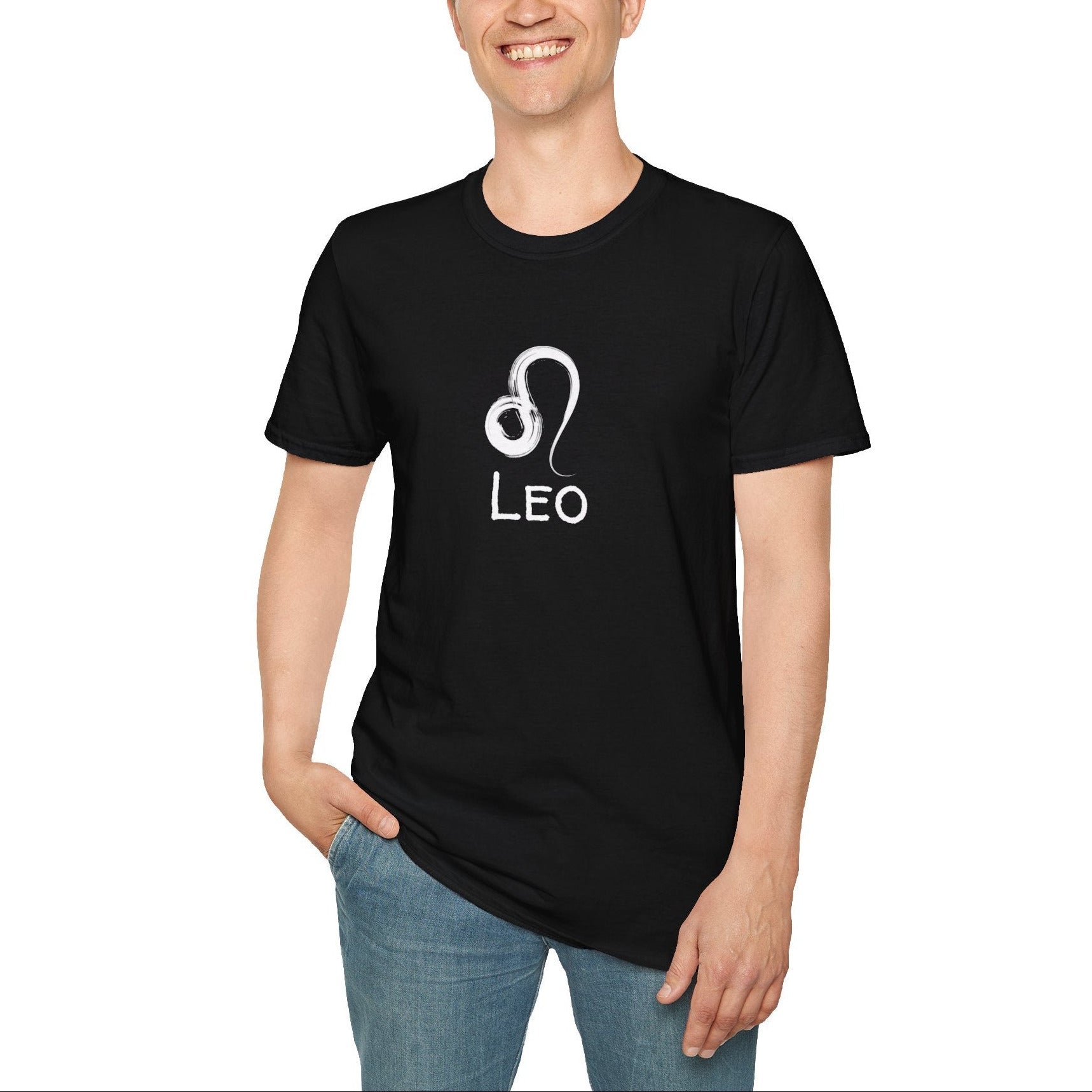 Leo Zodiac T‑Shirt — Softstyle Zodiac Graphic Tee | Relatable Designs by Relatable Designs