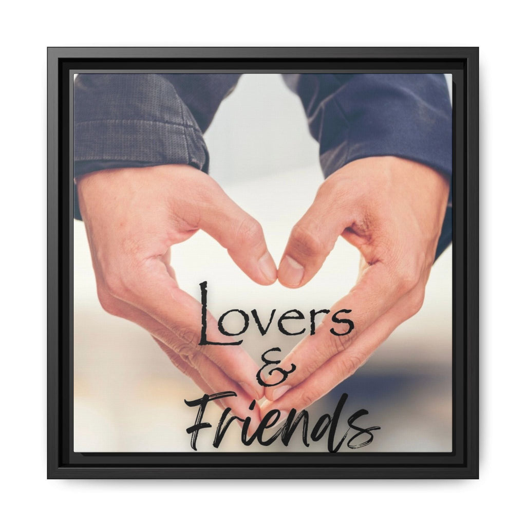 Two hands forming a heart shape with text 'Lovers & Friends' below by Relatable Designs. 