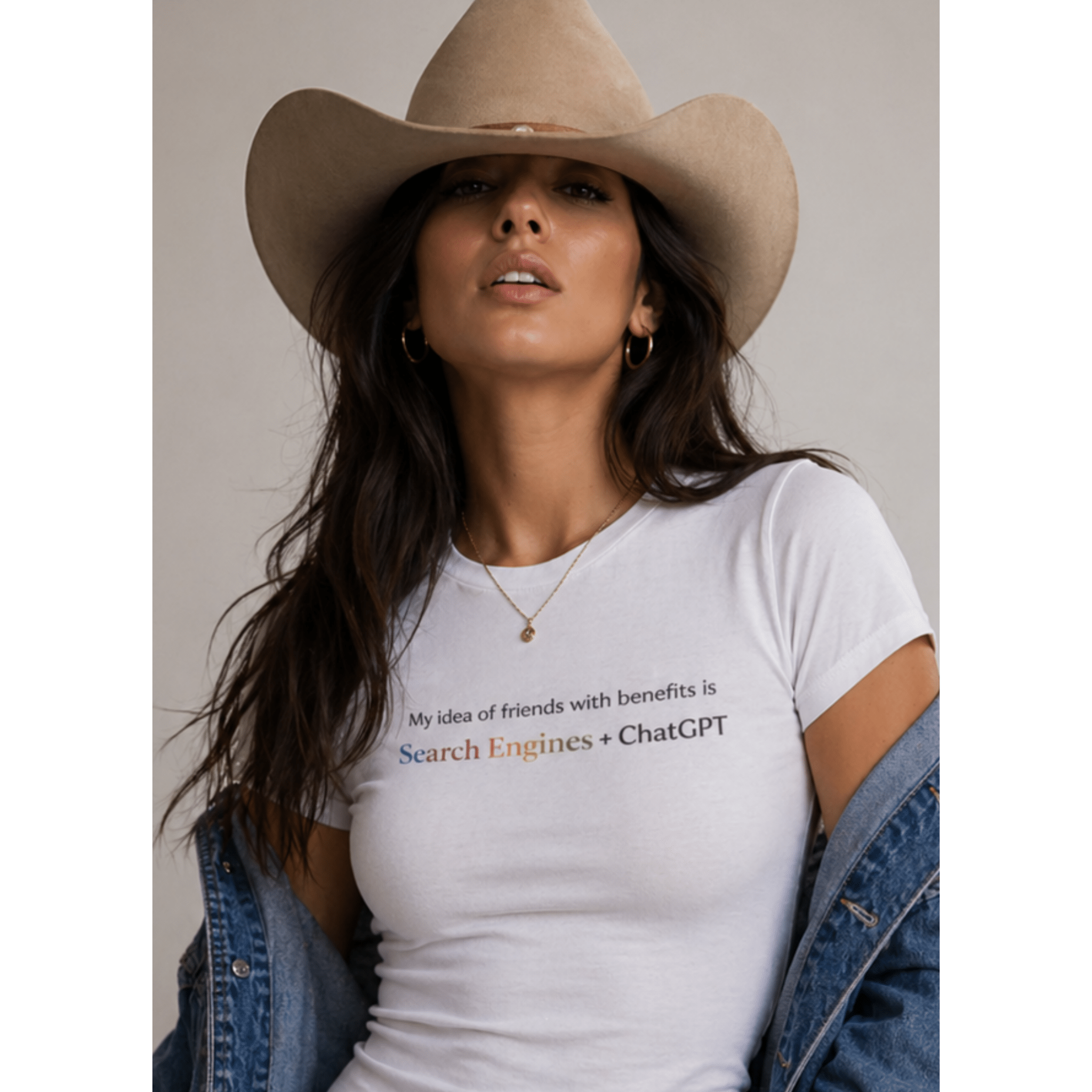 My idea of Friends With Benefits Is Search Engines + ChatGPT - Funny Graphic Tee | Unisex Soft Style T-Shirt by Relatable Designs