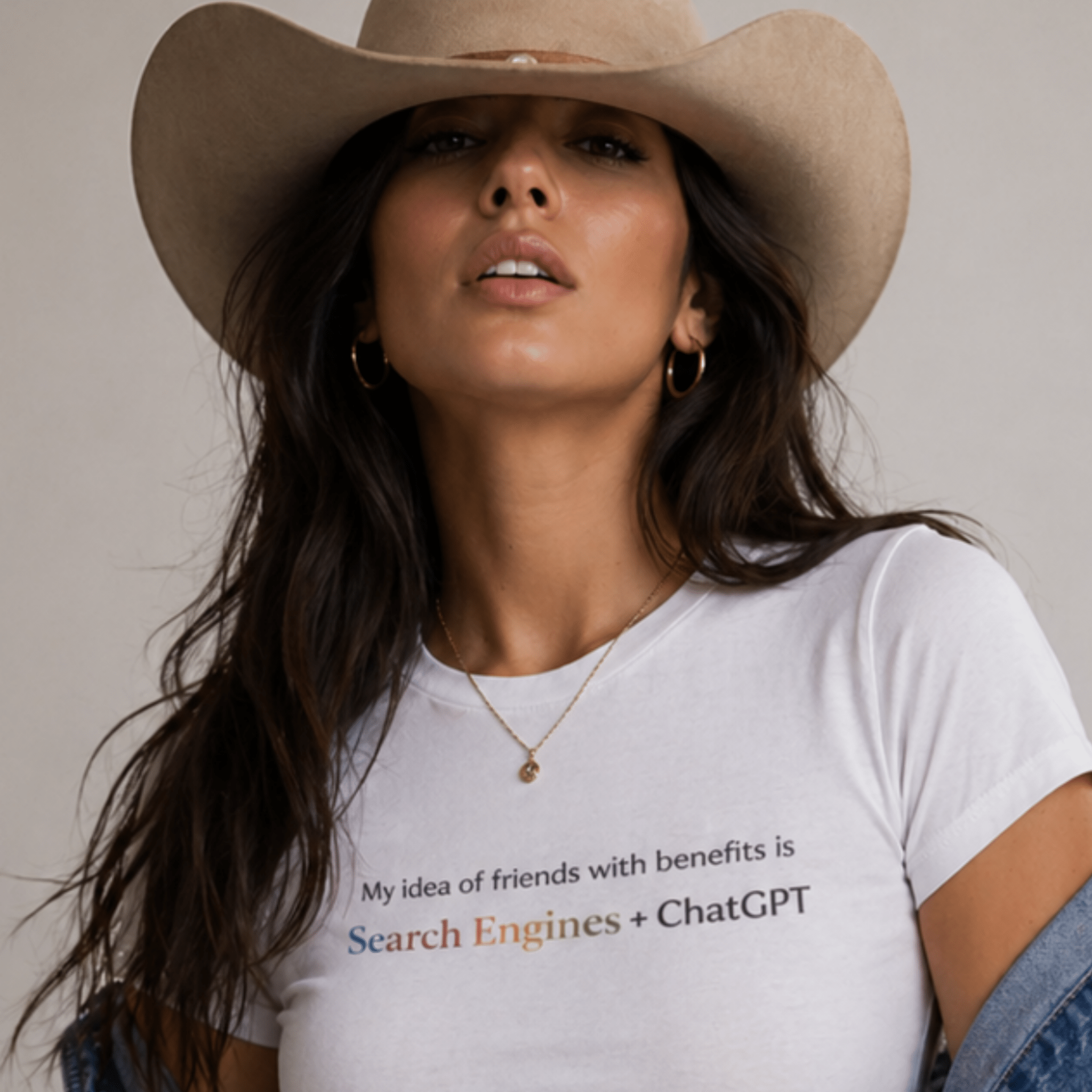My idea of Friends With Benefits Is Search Engines + ChatGPT - Funny Graphic Tee | Unisex Soft Style T-Shirt by Relatable Designs