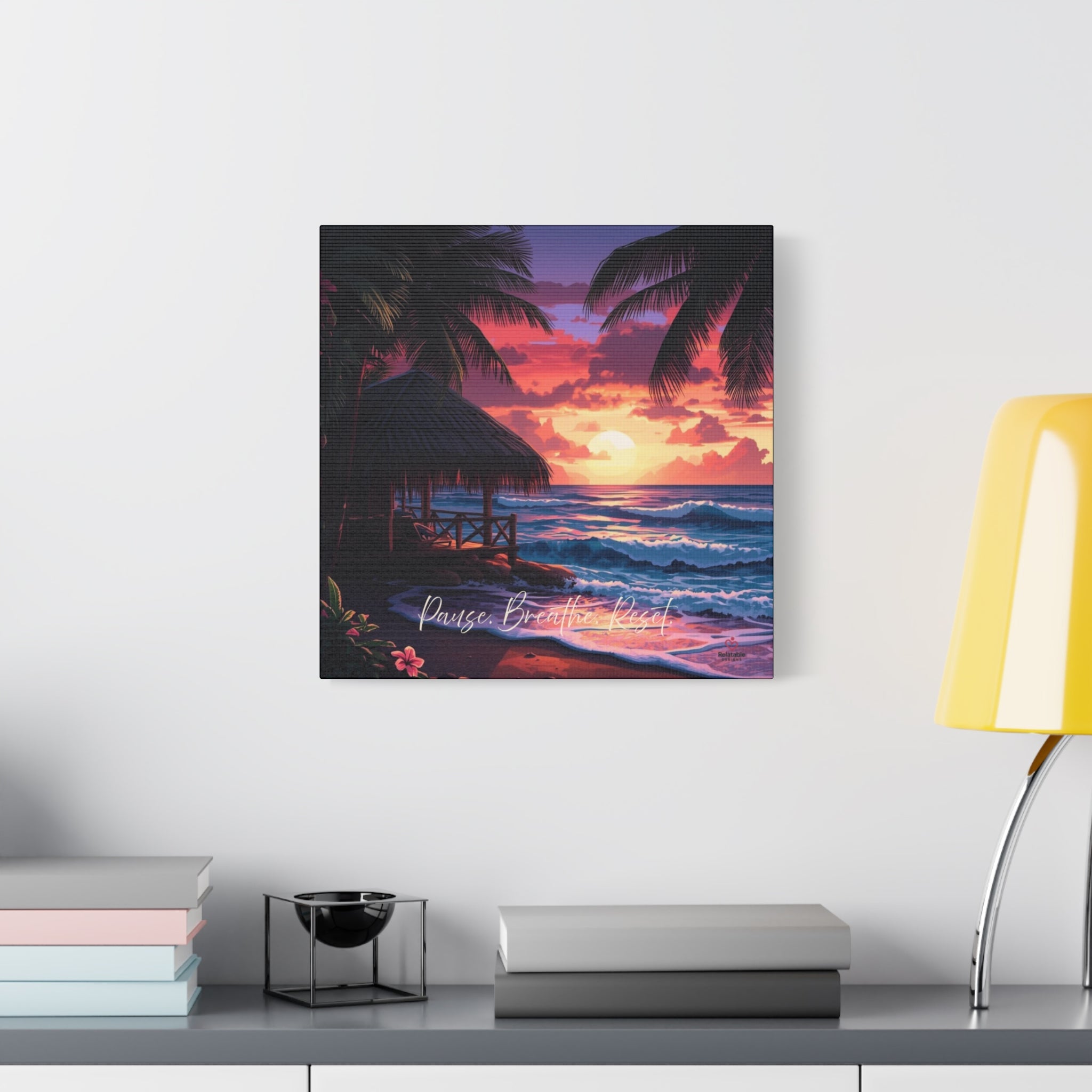 Pause. Breathe. Reset. – Functional Beach Wall Art by Relatable Designs