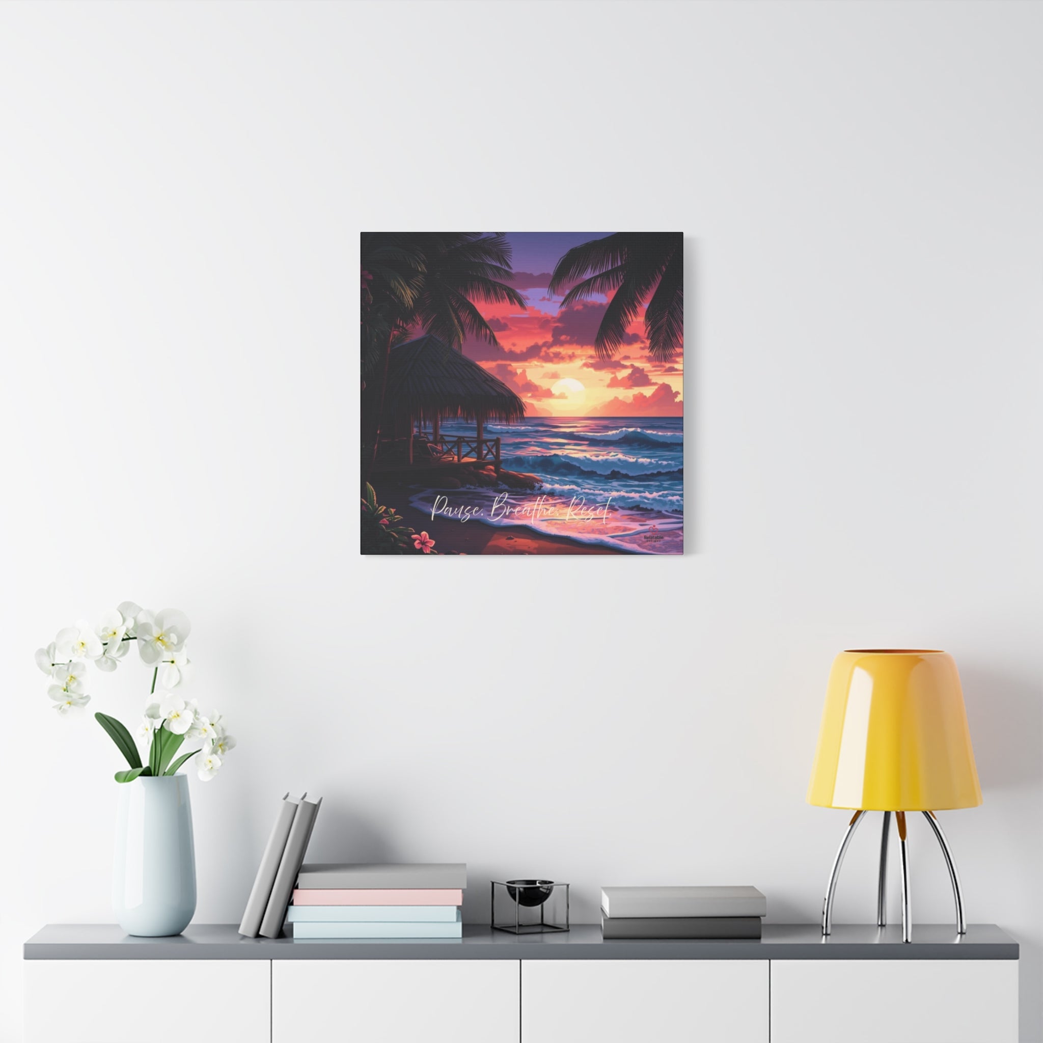 Pause. Breathe. Reset. – Functional Beach Wall Art by Relatable Designs