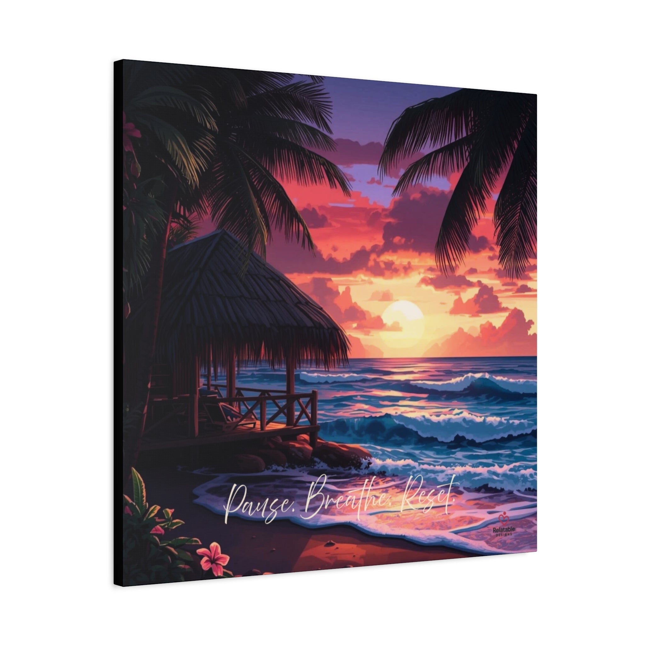Pause. Breathe. Reset. – Functional Beach Wall Art by Relatable Designs