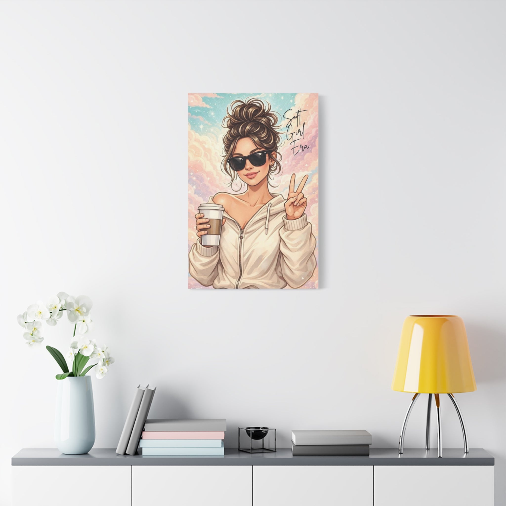 Peace & Coffee – Soft Girl Aesthetic Wall Art | Dreamy Youth Room Decor by Relatable Designs