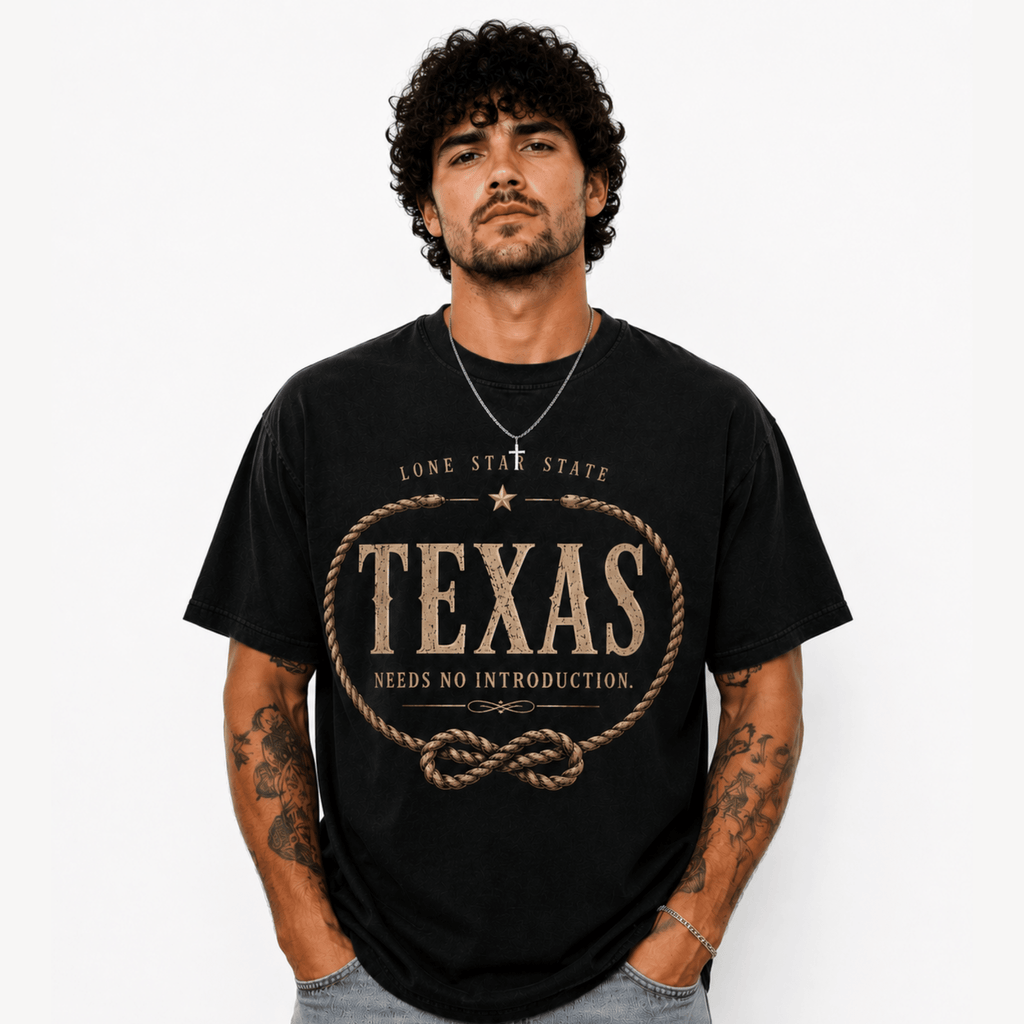 Texas Graphic T-Shirt | Lone Star State Vintage Tee – “Needs No Introduction” Western Style Shirt by Relatable Designs