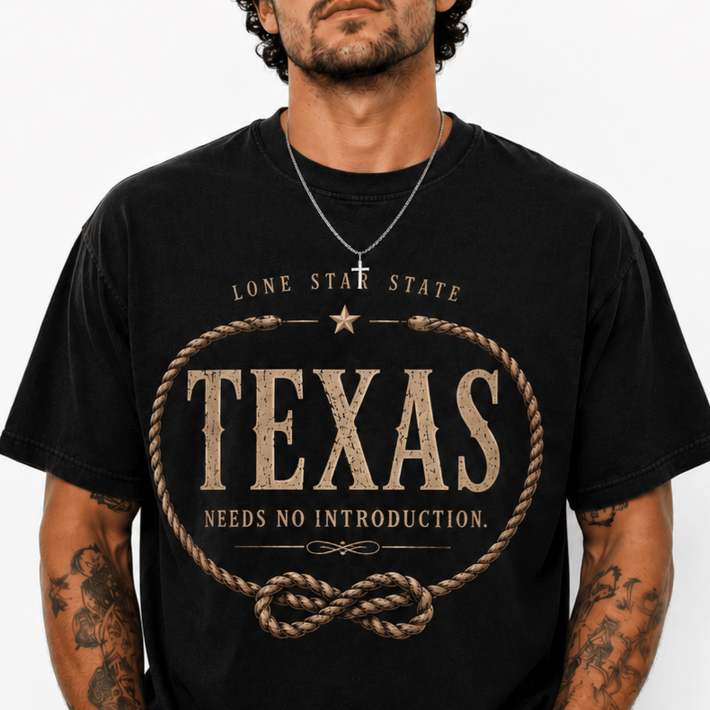 Texas Graphic T-Shirt | Lone Star State Vintage Tee – “Needs No Introduction” Western Style Shirt by Relatable Designs