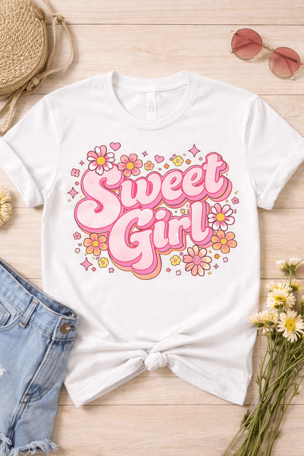 The Sweet Girl T-Shirt | Retro 70’s Vintage Tee by Relatable Designs
