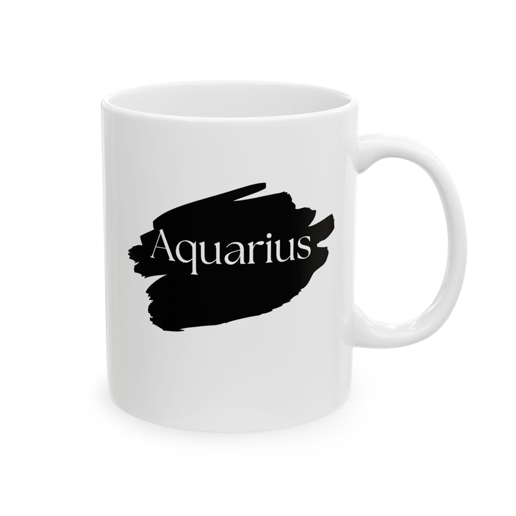Zodiac Mug - Aquarius 'The Visionary' White Ceramic Cup - Innovative Astrology Gift by Relatable Designs by Relatable Designs