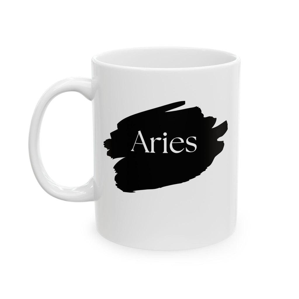 Zodiac Mug - Aries 'The Trailblazer' White Ceramic Cup Bold Astrology Gift by Relatable Designs by Relatable Designs
