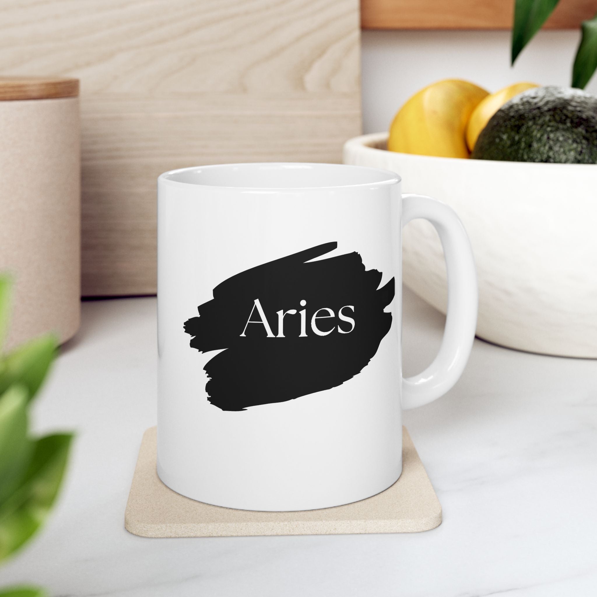 Zodiac Mug - Aries 'The Trailblazer' White Ceramic Cup Bold Astrology Gift by Relatable Designs by Relatable Designs