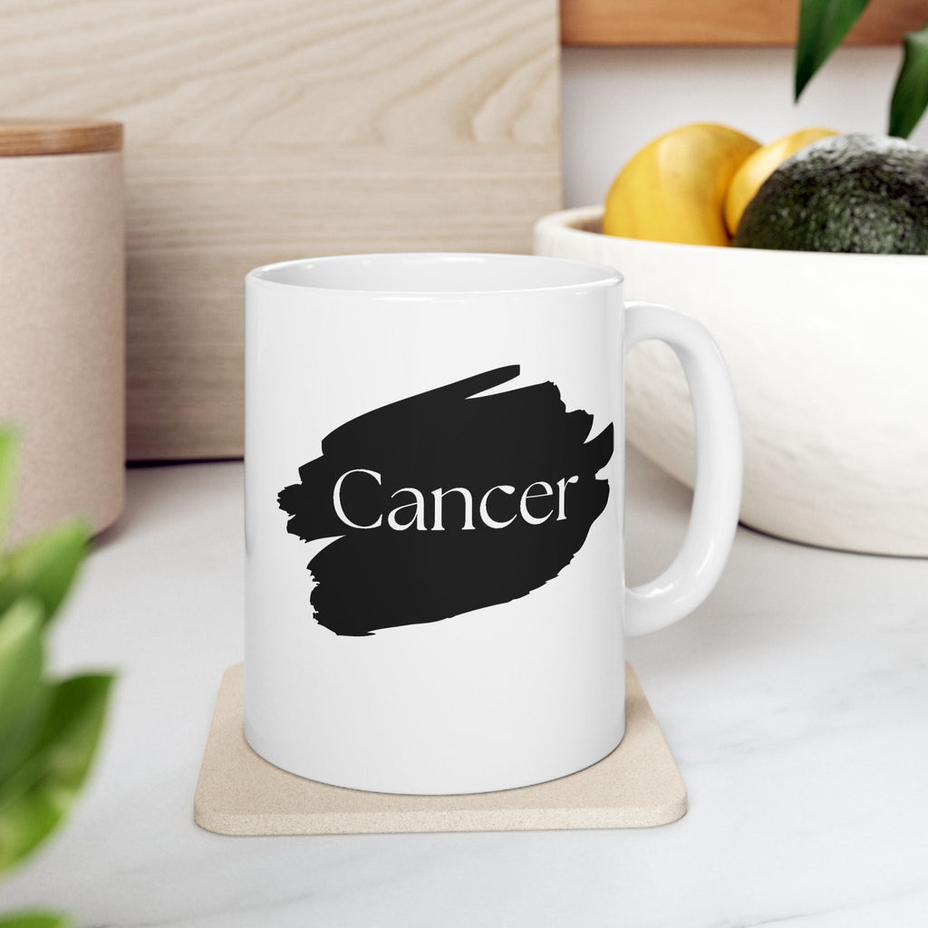 Zodiac Mug - Cancer 'The Nurturer' White Ceramic Cup Emotional Astrology Gift by Relatable Designs by Relatable Designs