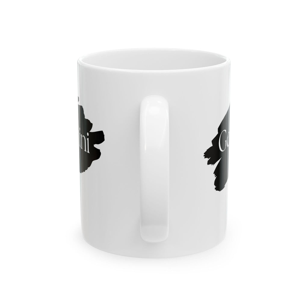 Zodiac Mug - Gemini 'The Twin' White Ceramic Cup - Expressive Astrology Gift by Relatable Designs by Relatable Designs