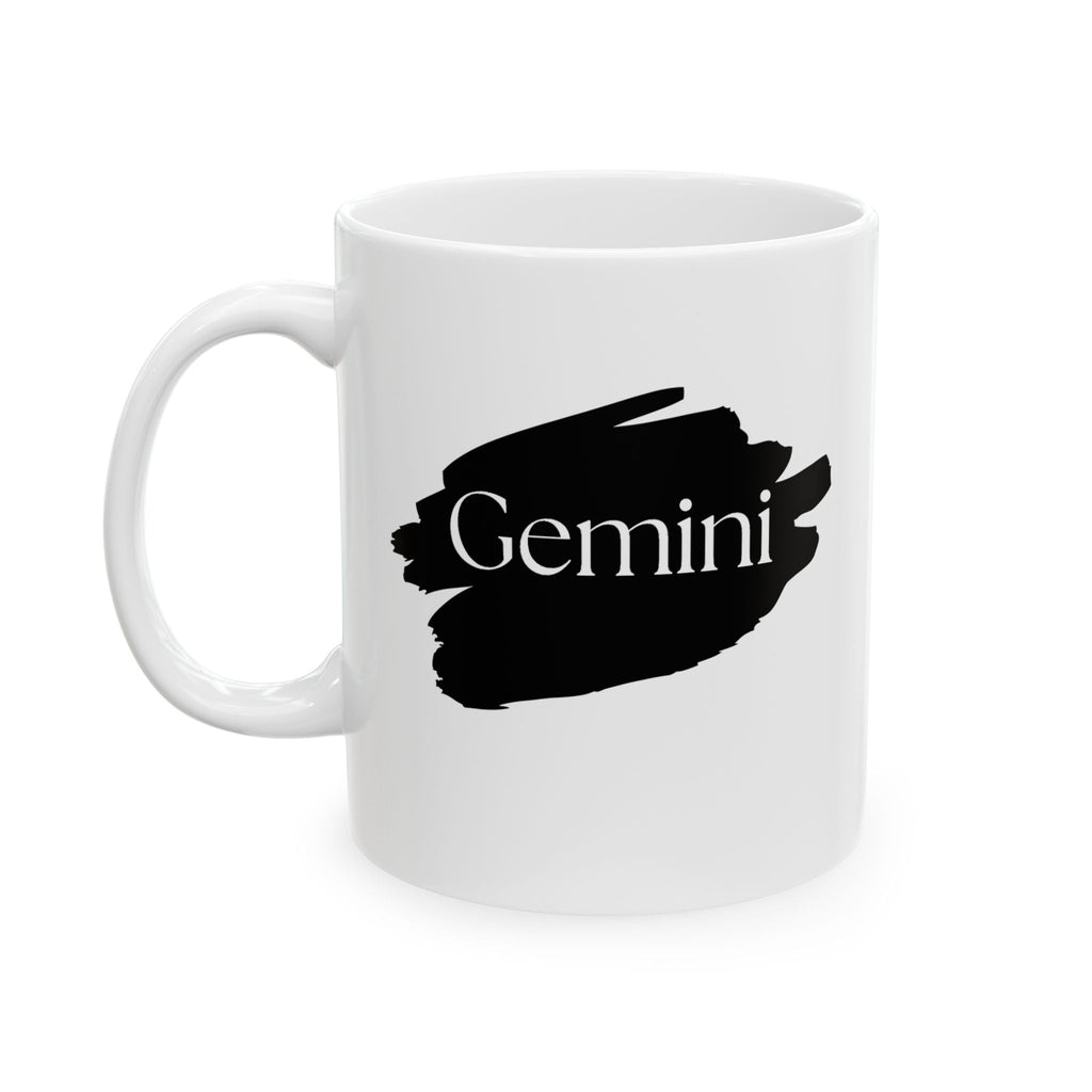 Zodiac Mug - Gemini 'The Twin' White Ceramic Cup - Expressive Astrology Gift by Relatable Designs by Relatable Designs