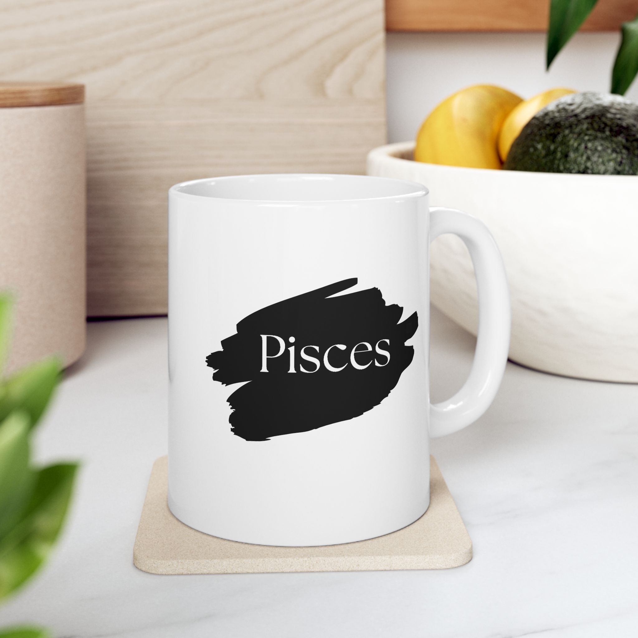 Zodiac Mug - Pisces 'The Dreamer' White Ceramic Cup - Intuitive Astrology Gift by Relatable Designs by Relatable Designs